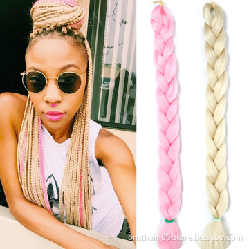 Best price jumbo braid hair extension ombre synthetic 41 inch 165g jumbo braiding for women 2021 cosplay wholesale crochet hair